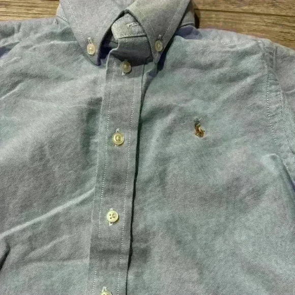 Ralph Lauren Blue button up long sleeve size 4T - Picture 2 of 4